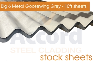 Big Six MEtal Goosewing Grey 10ft long Stock Shee 