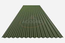 Traditional 3" Corrugated (14/3) Olive Green Stock Sheets