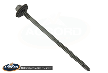 100mm light section Tek screws