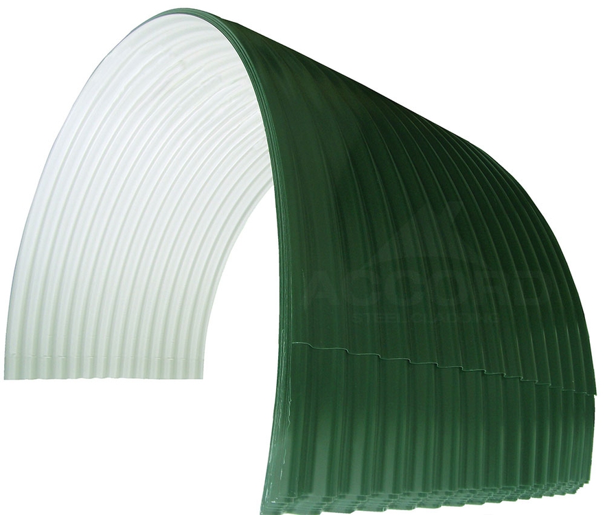 Curved 3" corrugated steel sheets | Accord Steel Cladding